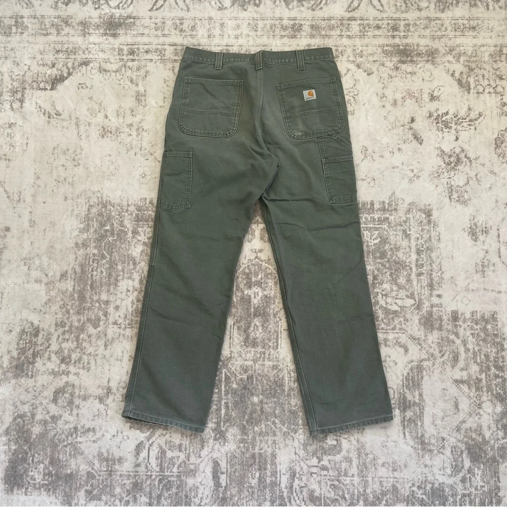 Carhartt Men's Rugged Relaxed Fit Olive Green Cargo Carpenter Pants 34x32 - Picture 12 of 12